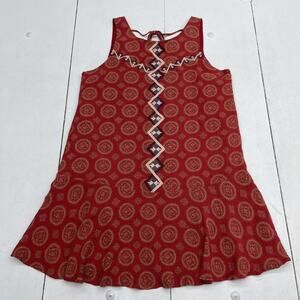 THML - Red Embroidered Dress